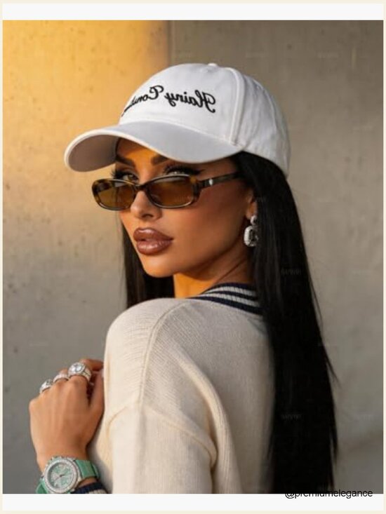 Retro Rectangular Sunglasses for Women 90s Slim Narrow Cute Sun Glasses main image 7